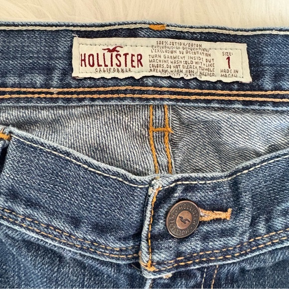 Hollister Low Rise Y2K Super Distressed Blue Women's Jeans Size 1 - Picture 14 of 15